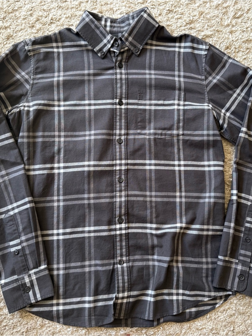 Gap Gray Plaid Button-Down